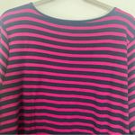 Talbots  100% Cotton Jersey Stripe Midi Shift Dress 2X Photo 3