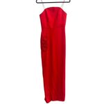 Amanda Uprichard  X Revolve Wolfe Maxi Gown In Crimson Red Rosettes Photo 2