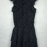 EXPRESS Women's Polka Dot Smocked-Waist Flutter-Sleeve Midi Dress Sz Small Photo 7