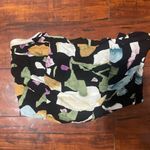 Lulus  Super Bloom Black Floral Print Strapless Tube Top size small Photo 1