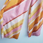 MNG Bold Multicolored Striped Wideleg Pants Pink Size 12 Photo 5