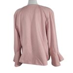 Isaac Mizrahi  Powder Pink Collarless Jacket Size Large IMNYC Pastel Pink Jacket Photo 1