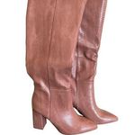 Madden Girl Pointed Toe High Boots in Pink Nude Crocodile-Embossed Size 7 Photo 0