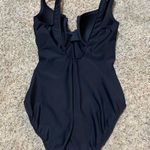 MiracleSuit Ruched One Piece Swimsuit Notched Neckline Black Photo 7