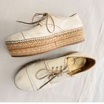 Prada  2024 Leather Platform Espadrilles‎ EU 37.5 US 7.5 Off-White Photo 3