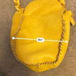 8” Leather Drum Pouch Hand Bag/Medicine Pouch with Button Closure Braided Strap Tan Photo 6