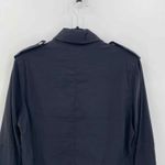 Miss Me  Asymmetrical Zip Moto Jacket Womens Small Black Cotton Zip Pockets Photo 8