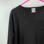 Anne Klein Dress Size Extra Large Black Sweater Sequin Holiday Long Sleeve NWT Photo 7