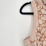 Anthropologie Meadow Rue  Ivory‎ Ribbed Lace Overlay High Neck Sleeveless Top Med Photo 1