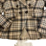 Love Token tweed blazer small plaid beige brown buttons Tan Photo 3