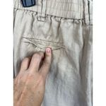 Magaschoni Linen Pants Size L Tan Wide Leg Pleated Elastic Waist Relaxed Fit Photo 9