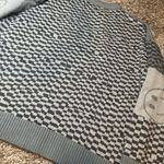 Le lis Gray Blue Checkered Smiley Pattern Sweater Photo 7