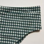 Shade & Shore Paradise High Waist High Leg Seersucker Bikini Bottom Sage Gingham Photo 3