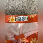 We The Free People 26 Retro 60s Cropped Flare Leg Flower Festival Pants Orange Photo 2