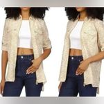 Michael Kors  Brown‎ Cuffed Sleeve 3/4 Sleeve Button Down Shirt​ Photo 2