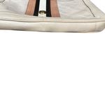 L.A.M.B. Jana Quilted Leather Stripe Clutch Cream Edgy Y2K Designer Bag Photo 8