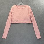 Lululemon Ebb To Street Long Sleeve Shirt Top Pink Athletic Yoga Women's 12 Photo 0