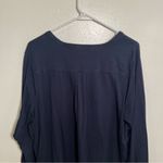 Lands' End Lands’ End Henley Shirt Navy Blue 1X Photo 6