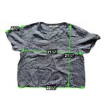 Flax  Boxy Lagenlook Linen Top Medium Space Gray Organic Peasant Oversized Basic Photo 6