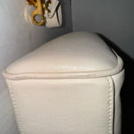 Etienne Aigner Double Handle Shoulder Strap Handbag Purse Satchel Ivory Leather Photo 9