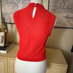 The Kooples Romantic Mixed Knit Crop Top In Orange Size Medium Photo 2