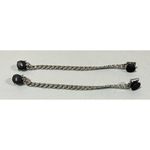 Crocs Silver Set Pair of 2 Pyramid Stud Studded Chains Shoe Shoes Charm Jibbitz ⛓️ Photo 4