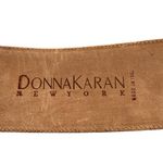 Donna Karan vintage genuine leather burgundy lizard embossed wide velcro belt M Photo 6