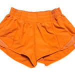 Lululemon  Hotty Hot Shorts II 2.5" Orange Athletic Running Mesh Size 4 W7AW9R Photo 0