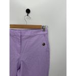 J. Crew Factory Sailor Pant Women 8 Linen Cotton Blend Ankle Lightweight Purple Photo 4