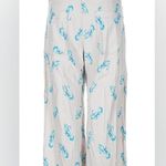 Anthropologie The Colette from Maeve - White Blue Lobster Print, Cropped Photo 1