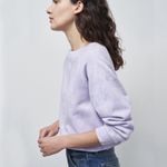 NWT Nili Lotan Classic Crew Neck Light Lavender Tie Dye Sweatshirt Purple Size XS Photo 3