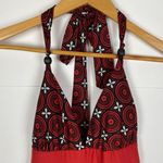 Alyn Paige Halter Red Black Maxi Dress Bead detail Size Small Photo 2