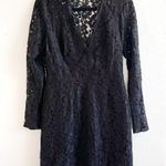 WAYF Dress Black Lace Long-Sleeve Say It Out Loud V Neck Mini Sz M EUC Nordstrom Photo 4