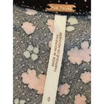 Free People  Black and Ditzy Pink Floral Print Size‎ 0 Mini Side Zip Ruffle Hem Photo 5
