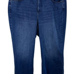 NYDJ Medium Wash Teresa Wide Leg Cropped High Rise Lift Tuck Jeans Size 14 Photo 0