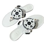 Jack Rogers Georgica Jelly Flip Flop Thong Sandals White & Black Women’s Size 5 Photo 13