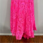 La Femme  30663 Prom Dress Neon Pink Lace Trumpet Gown 2 Photo 2