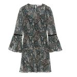 Veronica Beard  • Denver Crew Neck Dress mini floral silk drop waist flowy ruffle Photo 3