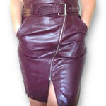 Romeo + Juliet Couture NWT Womens Burgundy Knee Length Lined Pencil Skirt Size S Photo 0