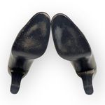 Vintage: Pancaldi ❁ Italian Leather Heeled Loafers ❁ Metallic Gunmetal ❁ 6M ❁ Size 6 Photo 12