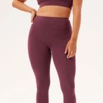 Girlfriend Collective Burgundy Compression Leggings & Crop Top SET Small Photo 0