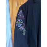 Maria B Black Embroidered Tunic Dress Kurta L Floral Boho Luxe Modest Size L Photo 1