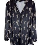 Cowgirl Hardware Button Down Western Wear‎ Top Size 1X Black Photo 0