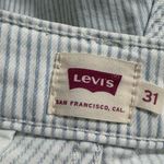 Levi's Levi’s Pinstripe Chino Cuffed Shorts Women’s 31 Summer White Blue Mid Rise Photo 4