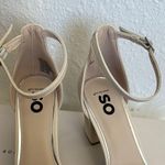 SO  Chiron Block Heel Ankle Strap Special Occasions Heels Bone Color Size 8 Photo 2