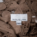 Miguelina Cotton Allover Sheer Floral Lace Long Pullover Maxi Dress Caftan Brown Photo 1