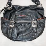 B Makowsky Black Leather Shoulder Bag Photo 3