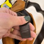 Bisou Bisou  Michele Bohbot genuine tan suede small shoulder purse with leaves Photo 8