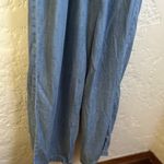 Michael Stars Anthropologie  Denim ruffled open shoulder jumpsuit‎ size small Photo 11