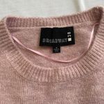 Broadway 38 New Soft Pink Rhinestone Fringe Cropped Long Sleeve Sweater‎ Size M Size M Photo 2